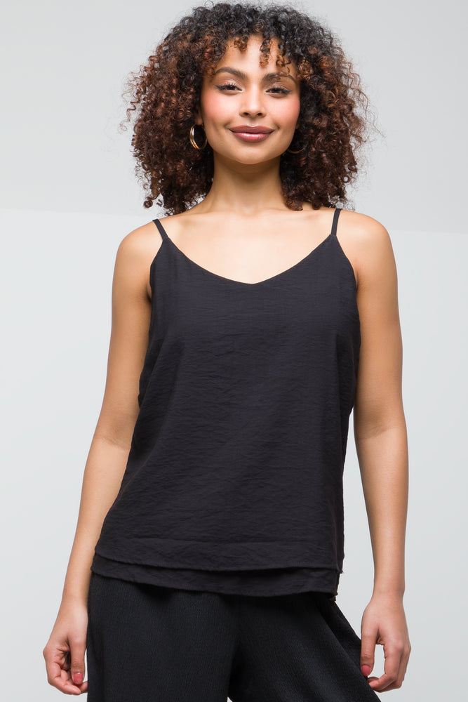 Soft Layers Adjustable Cami Black