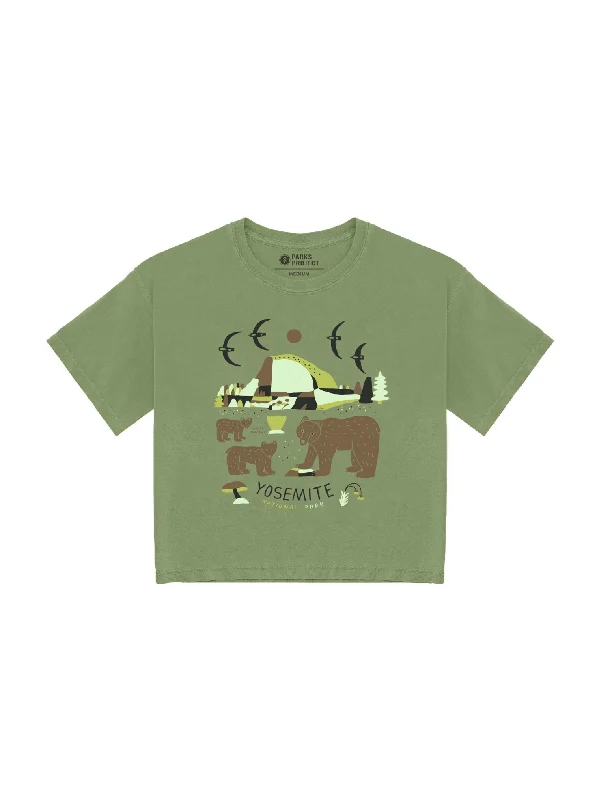 Cozy Outerwear Yosemite Cubs Boxy Tee - Moss