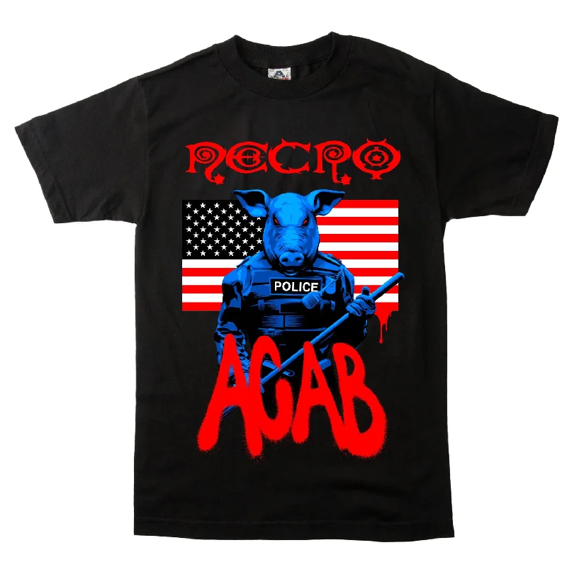 Eye-catching Personality Necro "ACAB" T-Shirt