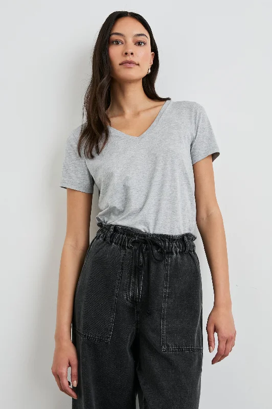 Relaxed Dresses CLASSIC V NECK T-SHIRT - HEATHER GREY