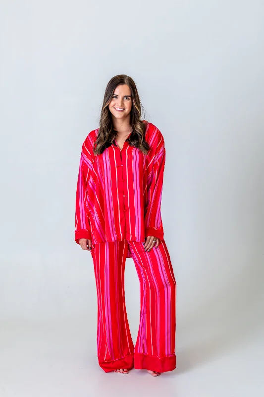 Retro Prints Dreamy Days Pajama Set | Berry Combo