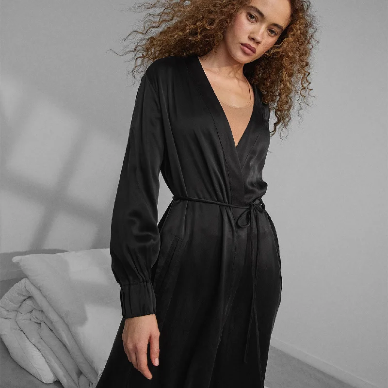 Fashion Classic Washable Silk Long Robe