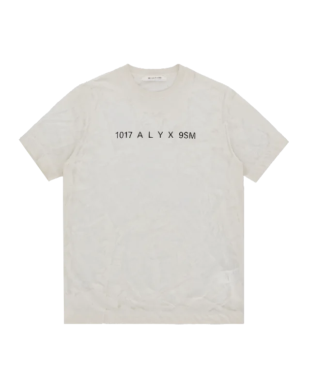 Single-shoulder Neck Design TRANSLUCENT GRAPHIC S/S T-SHIRT