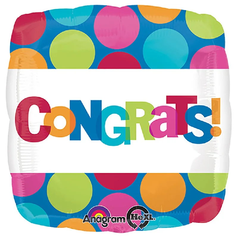 Breathable Style 18 inch CONGRATS DOTS
