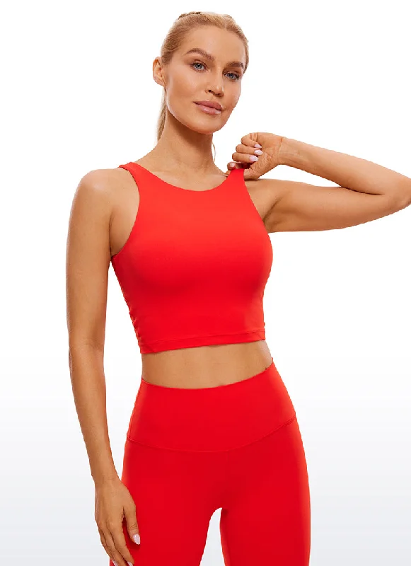 Party Wear Butterluxe High Neck Built in Bra Tanks U Back