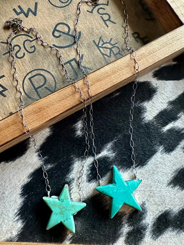 Personalized Clothing Kingman Turquoise Star Necklace