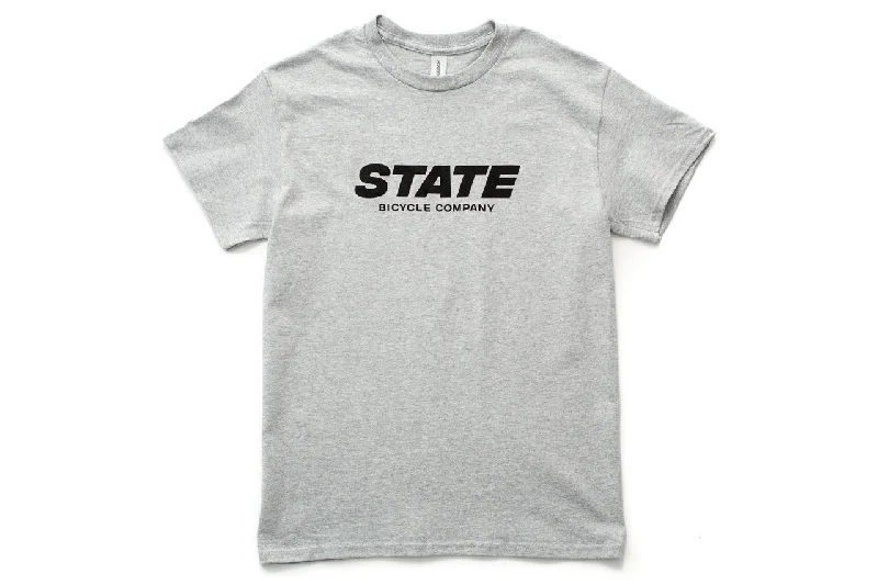 Fresh Wear State Bicycle Co. - "STATE" Italic - T-Shirt (Athletic Grey)
