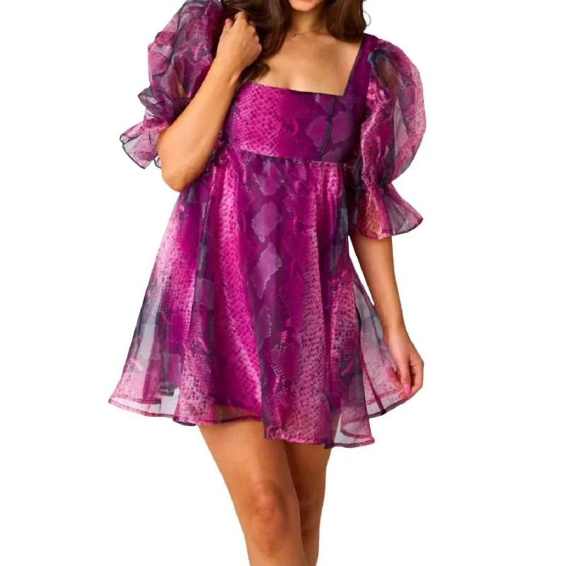 Thin Design Buddylove - Betsy Puff Sleeve Babydoll Dress