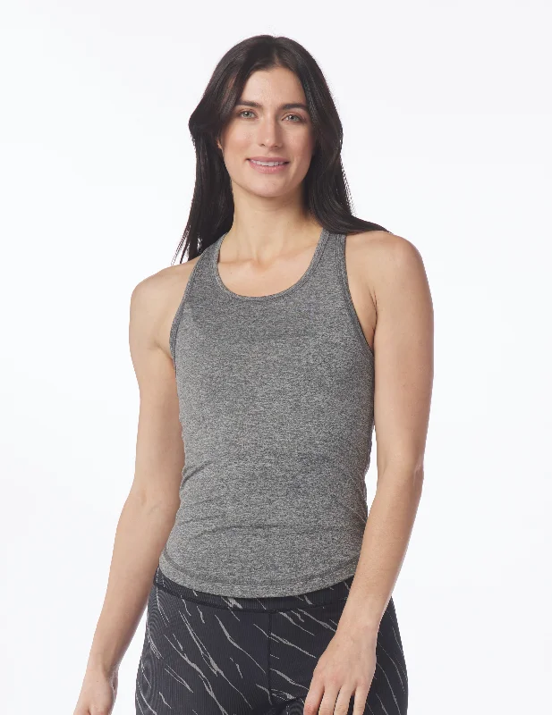 Nightclub Style Simplicity Tank: Black Heather