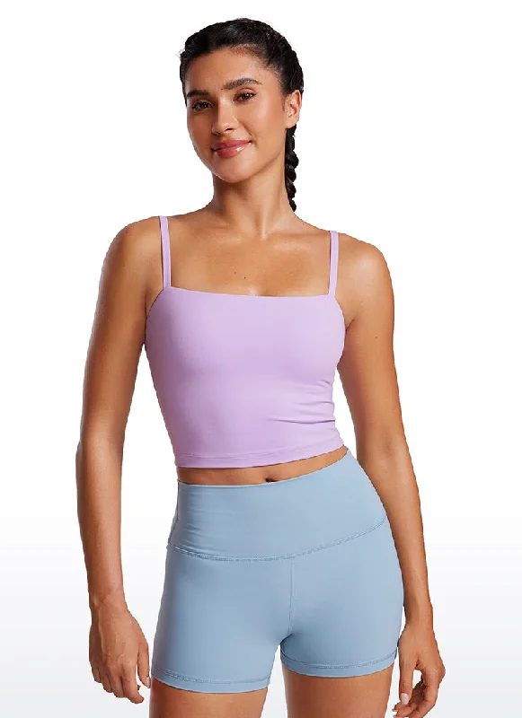 Luxury And Elegant Butterluxe Adjustable Spaghetti Strap Built in Bra Tanks