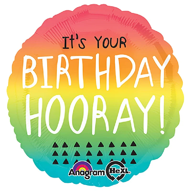 Sports Style 18 inch BIRTHDAY HOORAY GRADIENT