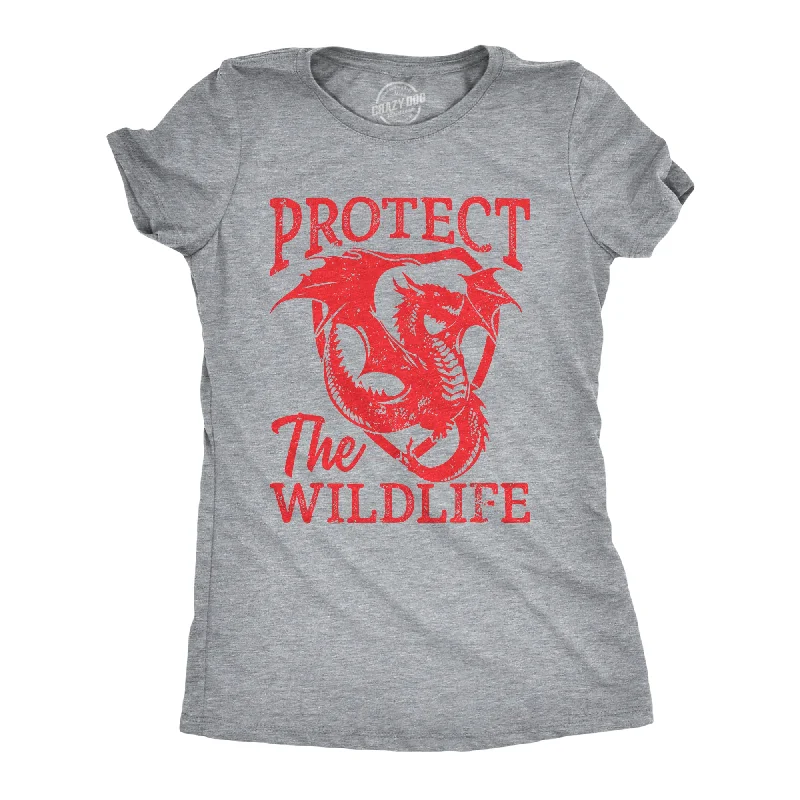 Stylish Wear Protect The Wildlife Dragon Women's T Shirt