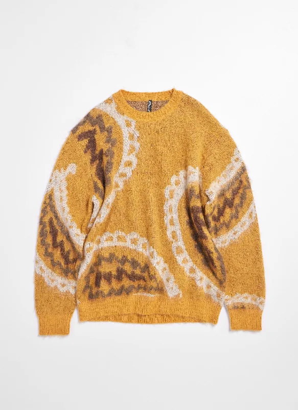 Avant-garde Design Mohair Paisley Pullover