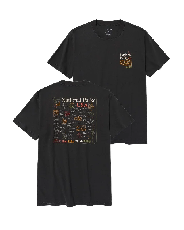 Sports Yoga Style National Park Outline Checklist Tee