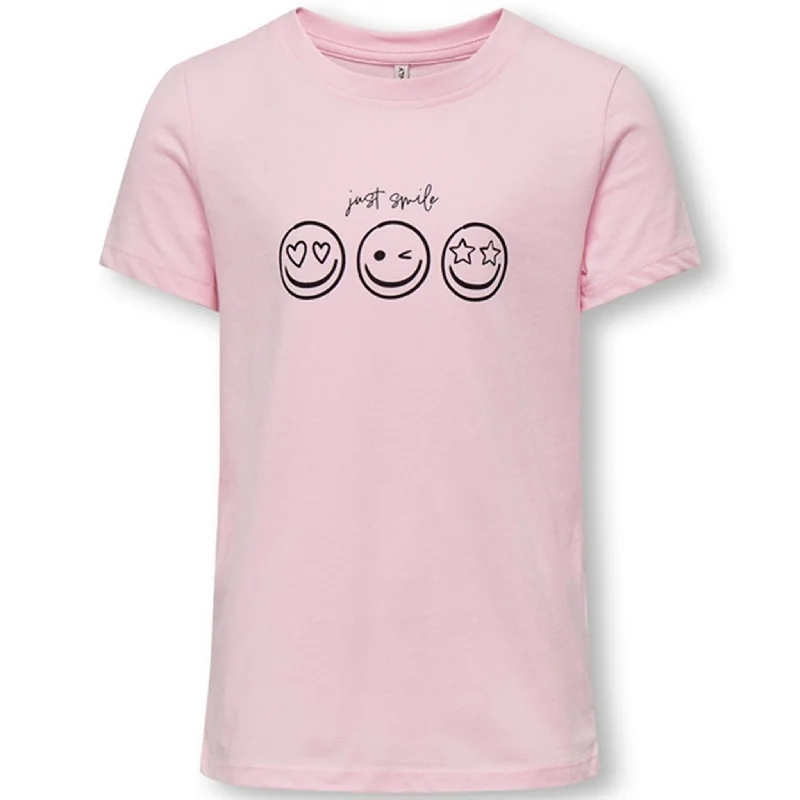 Fashion Comfort Kids ONLY Pink Lady Smil Happy T-Shirt