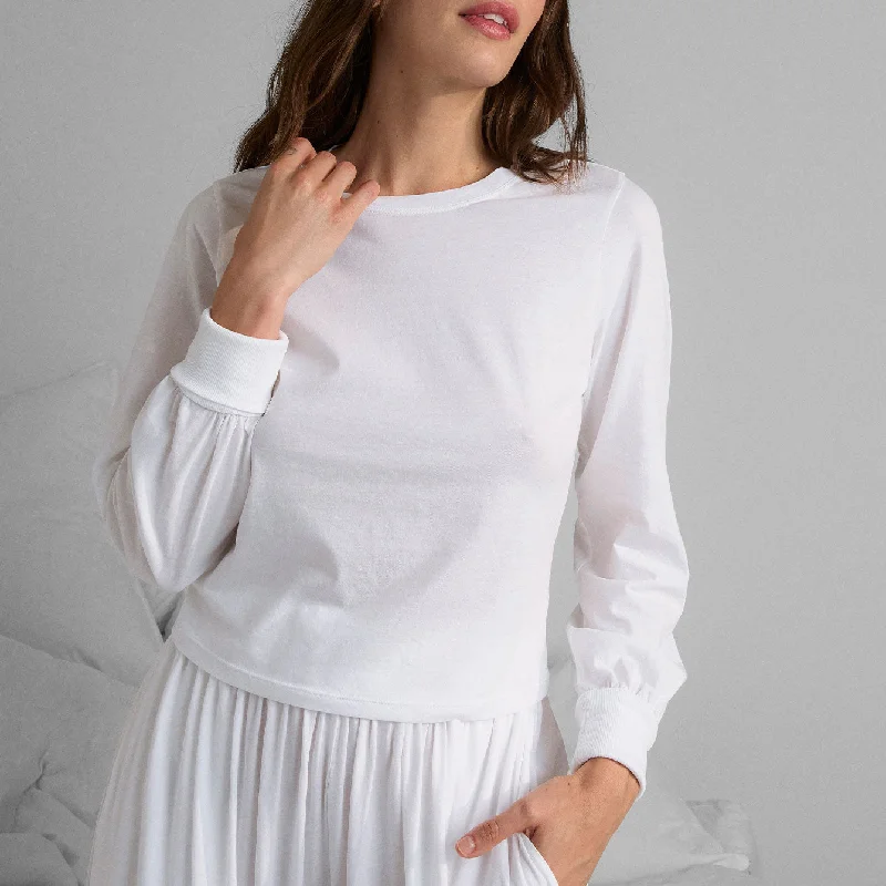 Retro Stripes Organic Pima Crew Neck Long Sleeve