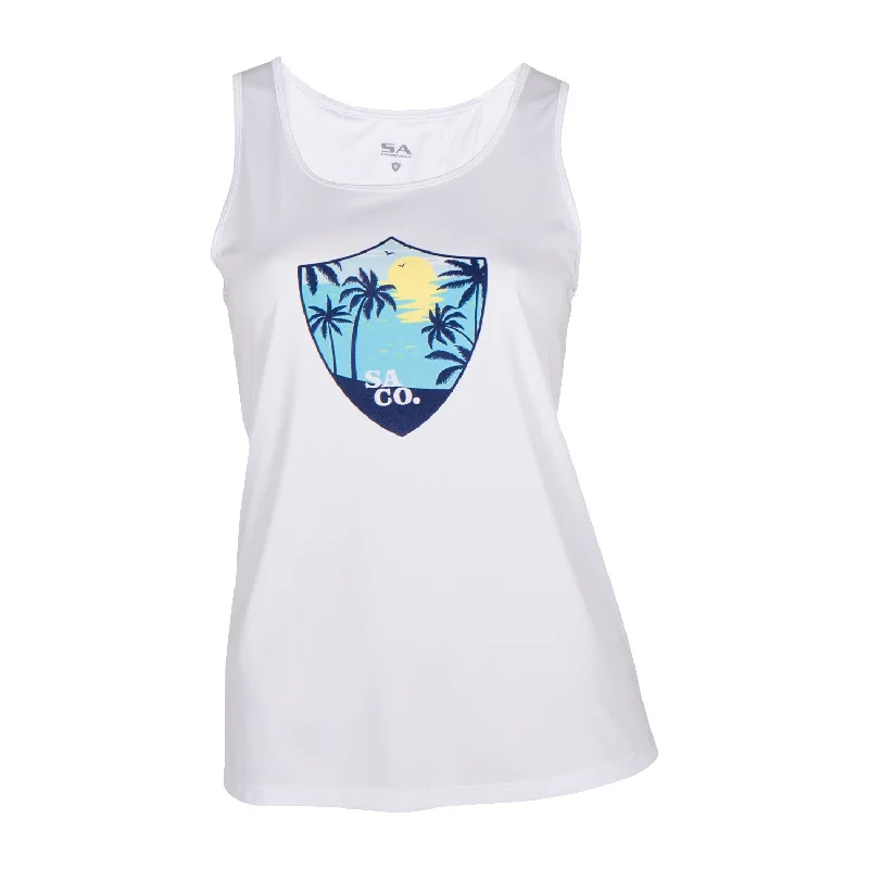 Romantic And Fresh Tie Tank | White | Trip Seeker
