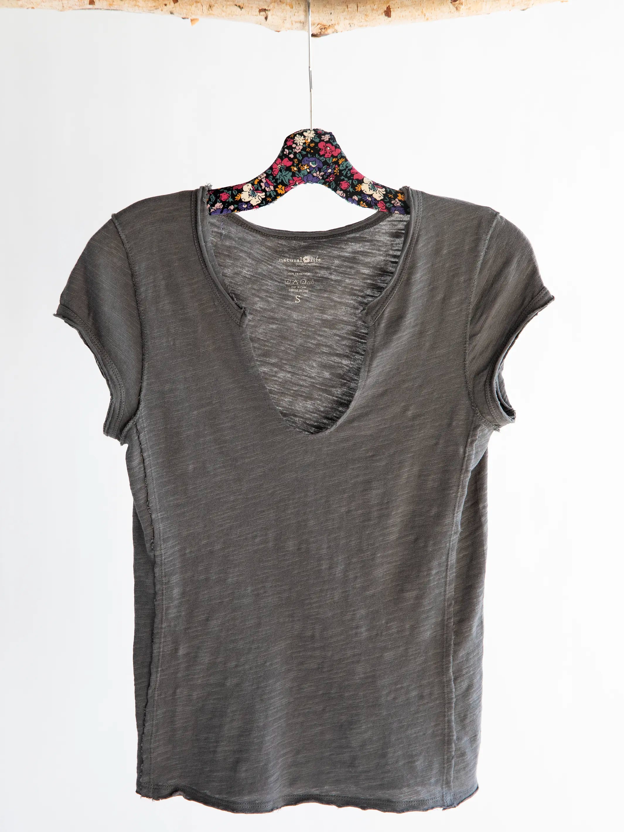 Design Must-have Molly Cotton Tee Shirt - Charcoal