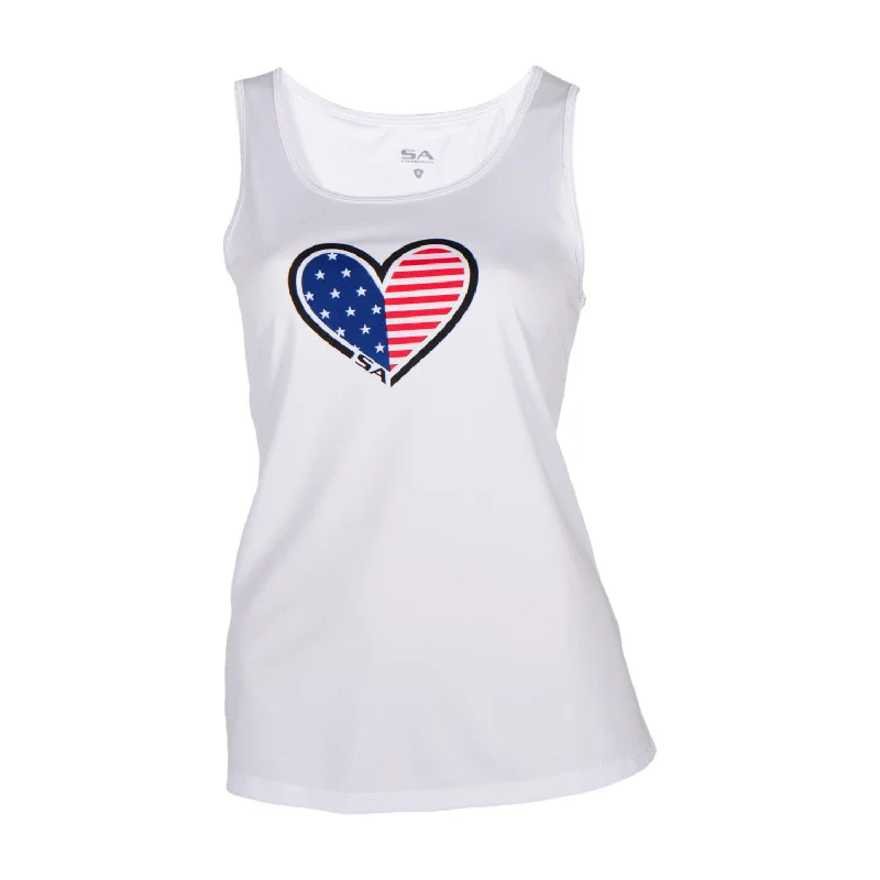 Simple Style Tie Tank | White | Stars Pinstripe