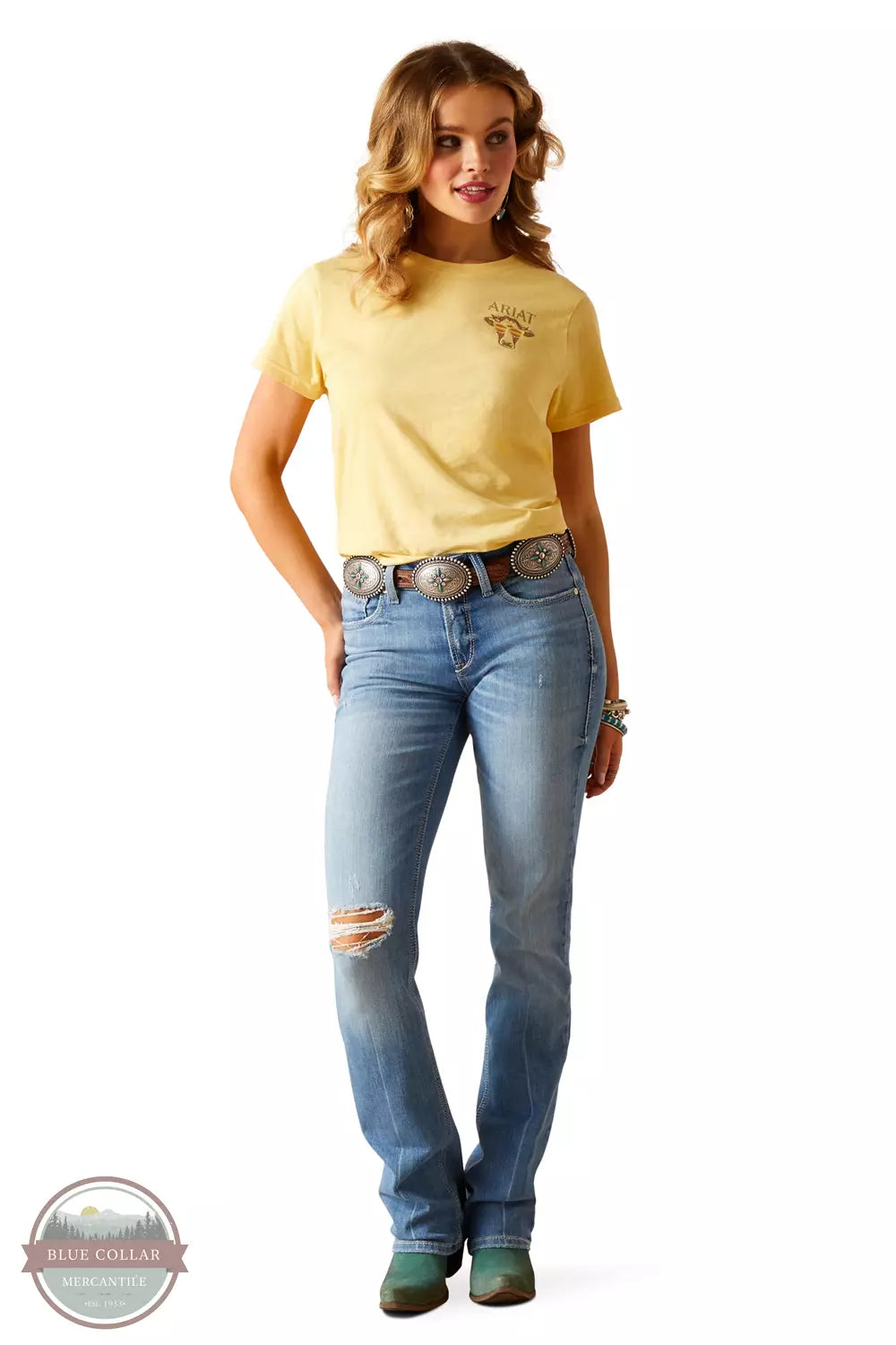 Everyday Style Short Sleeve Jojoba Cow Sunset T-Shirt 10048684