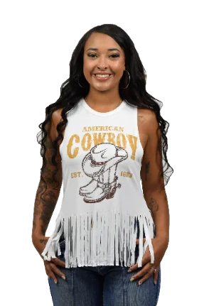 Embroidered Letters Women's Liberty Wear Tank #7501