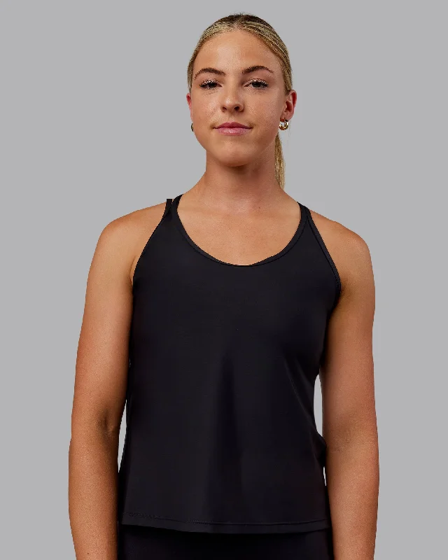 Street Letter Style Apex Lightweight Performance Tank - Black