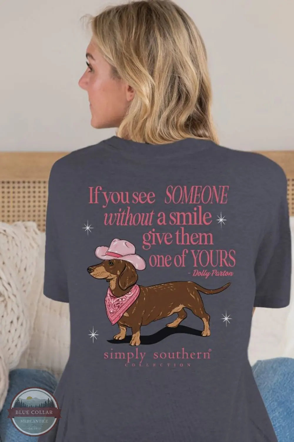 Effortless Elegance Give Someone Your Smile Short Sleeve Shirt SS-SMILE-HTHRNVY