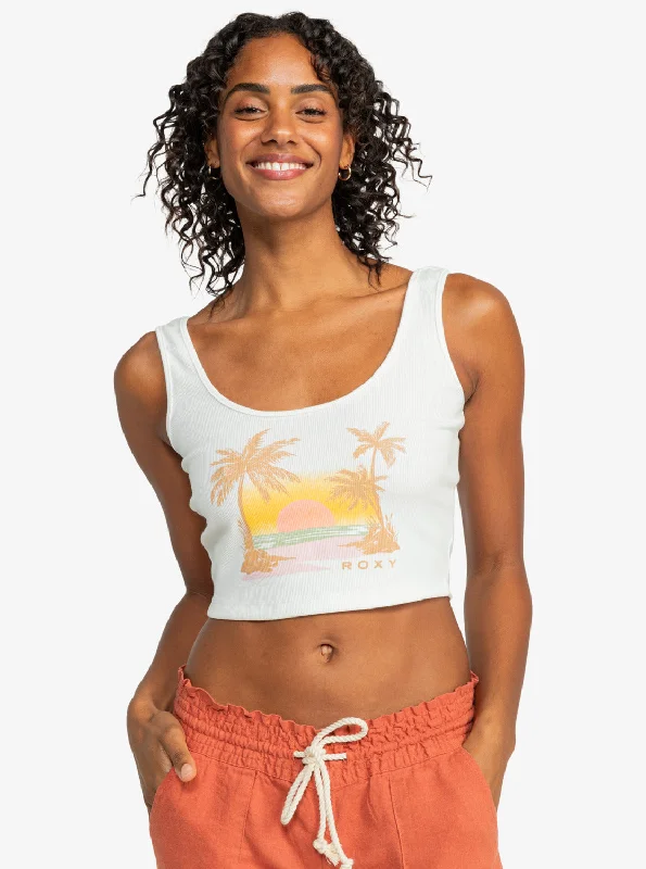 Weekend Wear Sunset Beach Dive In Tank - Snow White