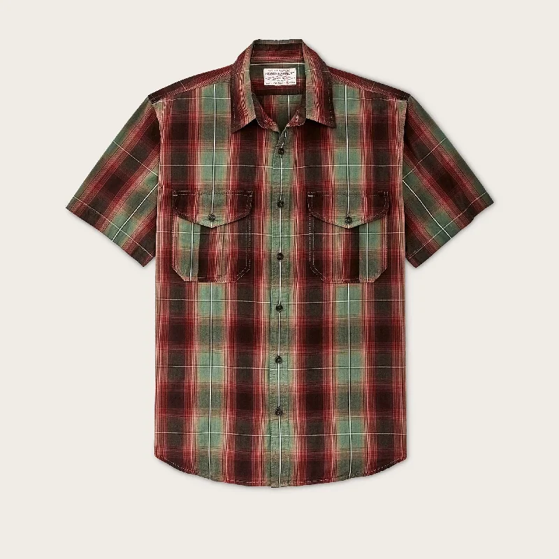 Fashion Concept FILSON'S WASHED SHORT SLEEVE FEATHER CLOTH SHIRT