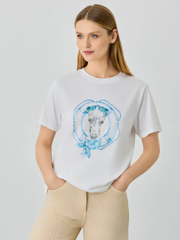 Cozy Dress Regular Fit T-shirt In Organic Cotton With Aquarius Sign