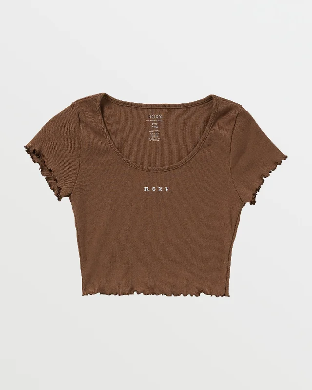 Soft Touch Roxify Scoop Neck T-Shirt - Root Beer