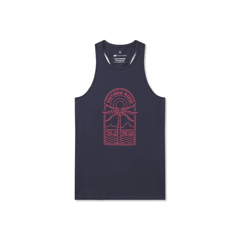 Effortless Dressing Maui Racerback Tank - Palm