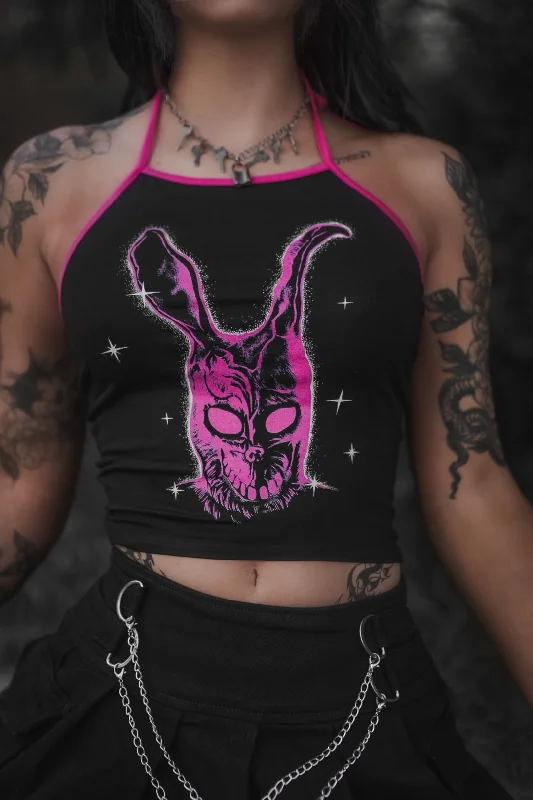 Embroidered Letters Donnie Darko Halter Top