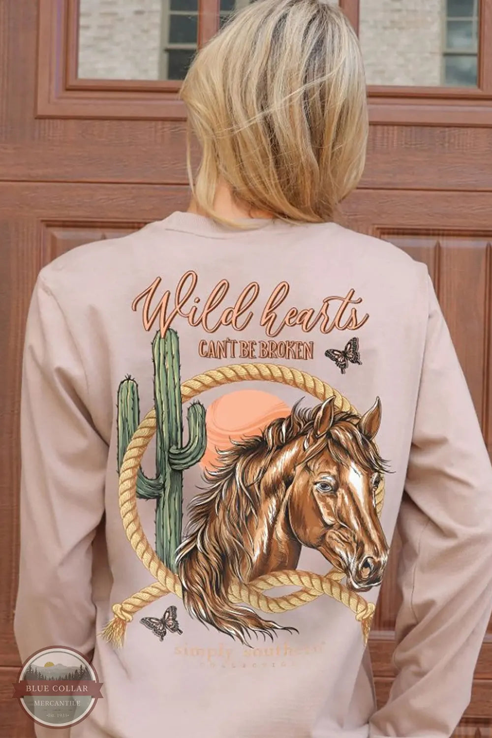 Effortless Wear Wild Hearts Can't be Broken Long Sleeve T-Shirt LS-WILDHRT-MOCHA