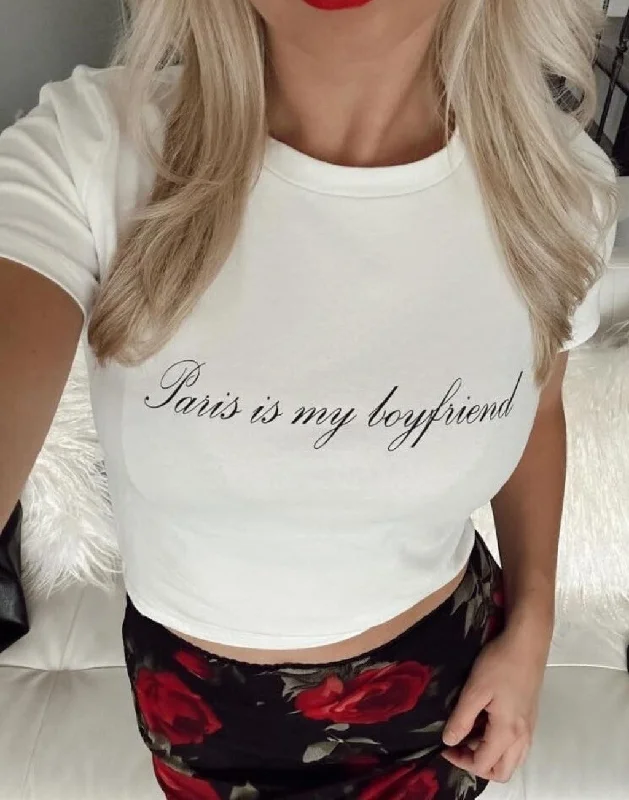 Cool Breeze At Night Paris Is My Boyfriend Baby Tee