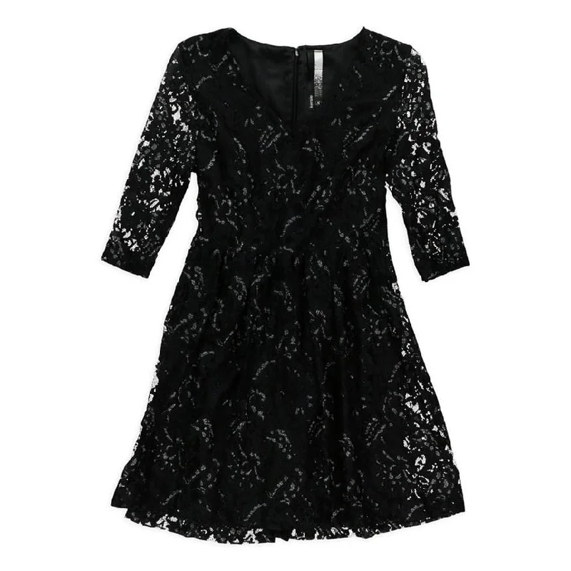 Comfort Fit Kensie Womens Flare Lace A-Line Dress