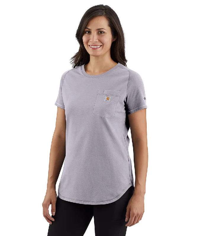 Everyday Comfort Carhartt Women's Force Short Sleeve Pocket T-Shirt - Lilac Haze