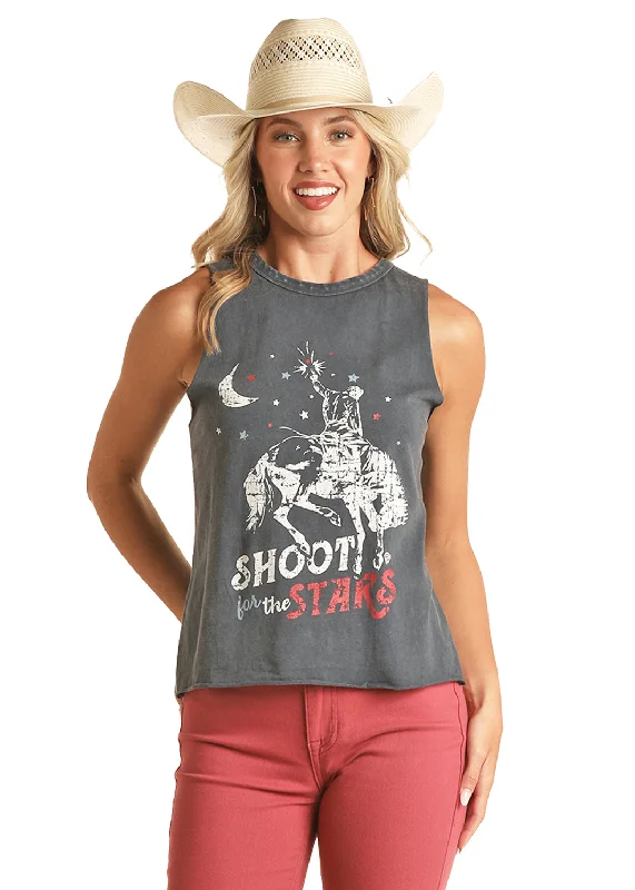 Elegant And Charming Women's Rock & Roll Cowgirl Tank #RRWT20R185