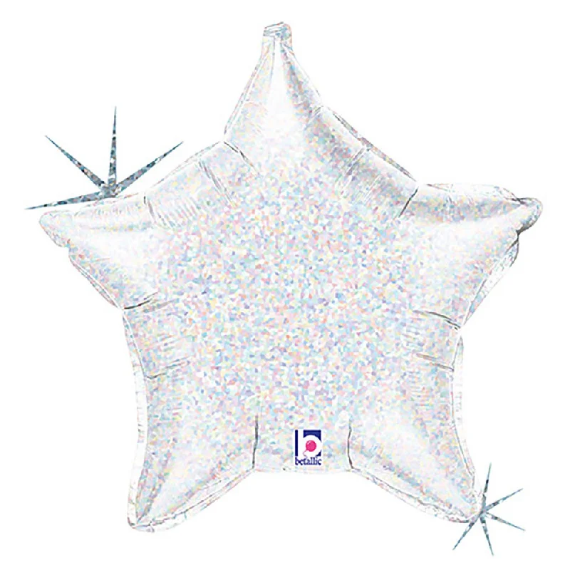 Cool Summer 21 inch SILVER HOLOGRAPHIC STAR