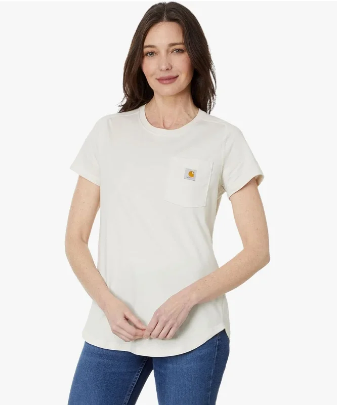 Soft Textures Carhartt Women's Force Short Sleeve Pocket T-Shirt - Malt