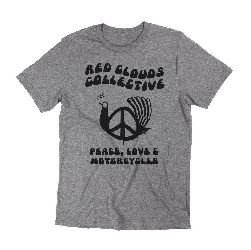 Breezy Style Peace Bird Tee - TRIBLEND GREY