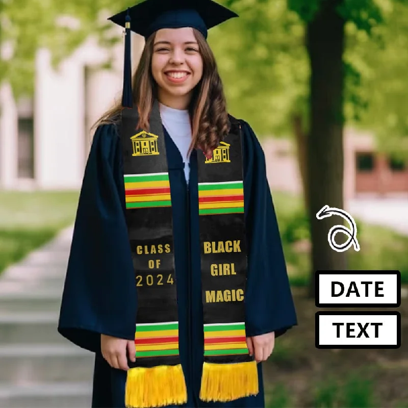 Minimalism Custom Text Magic Tassel Graduation Stoles Sash Class of 2024 Graduation Gift Minimalism Custom Text Magic Tassel Graduation Stoles Sash Class of 2024 Graduation Gift