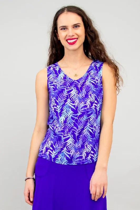 Double-sided Wear Hannah Tank, Palma, Linen Bamboo