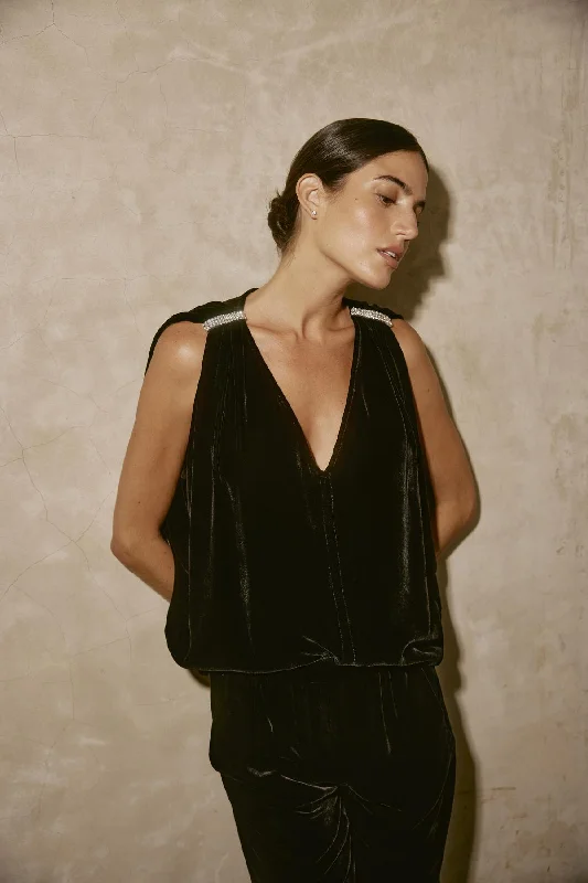 New Autumn And Winter Styles ADELLE SILK VELVET TOP