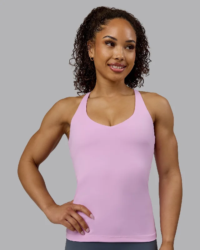 Exquisite Design Movement Longline Active Tank - Pastel Orchid