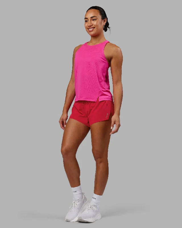 Layered Style Pace Running Tank - Ultra Pink