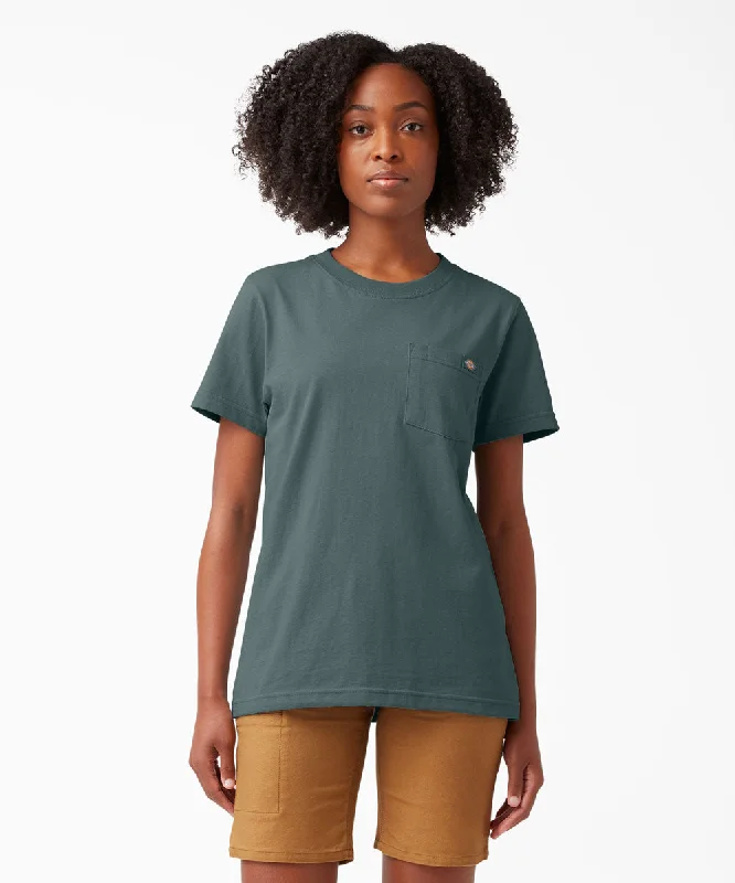 Cozy Vibes Dickies Women's Short Sleeve Heavyweight Pocket T-Shirt - Lincoln Green