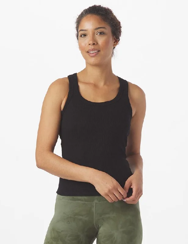 Refreshing Design High Neck Comfort Tank: Black