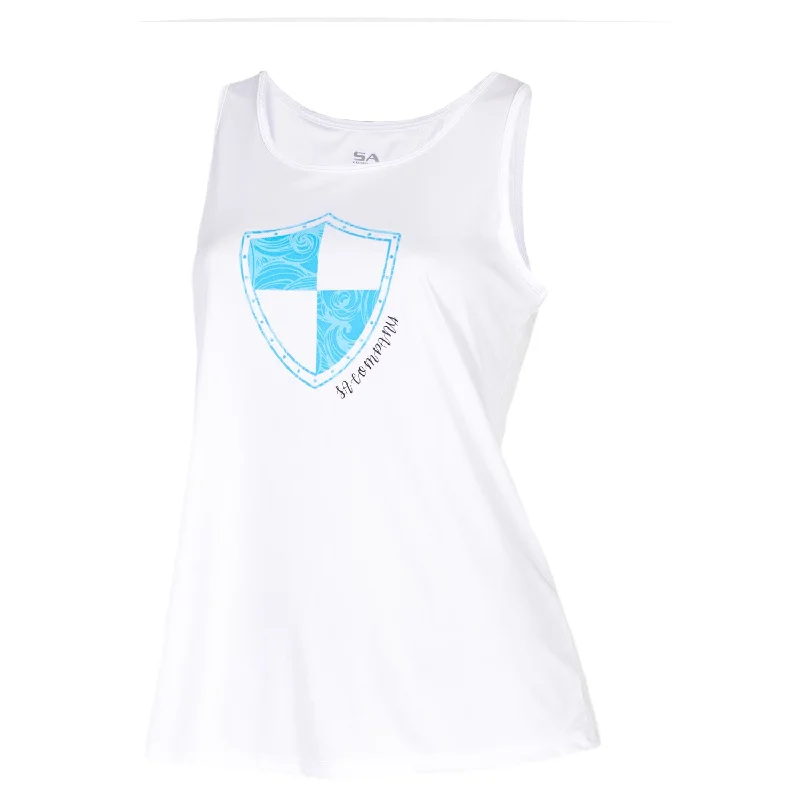 Carefree Tie Tank | White | Tidal Waves