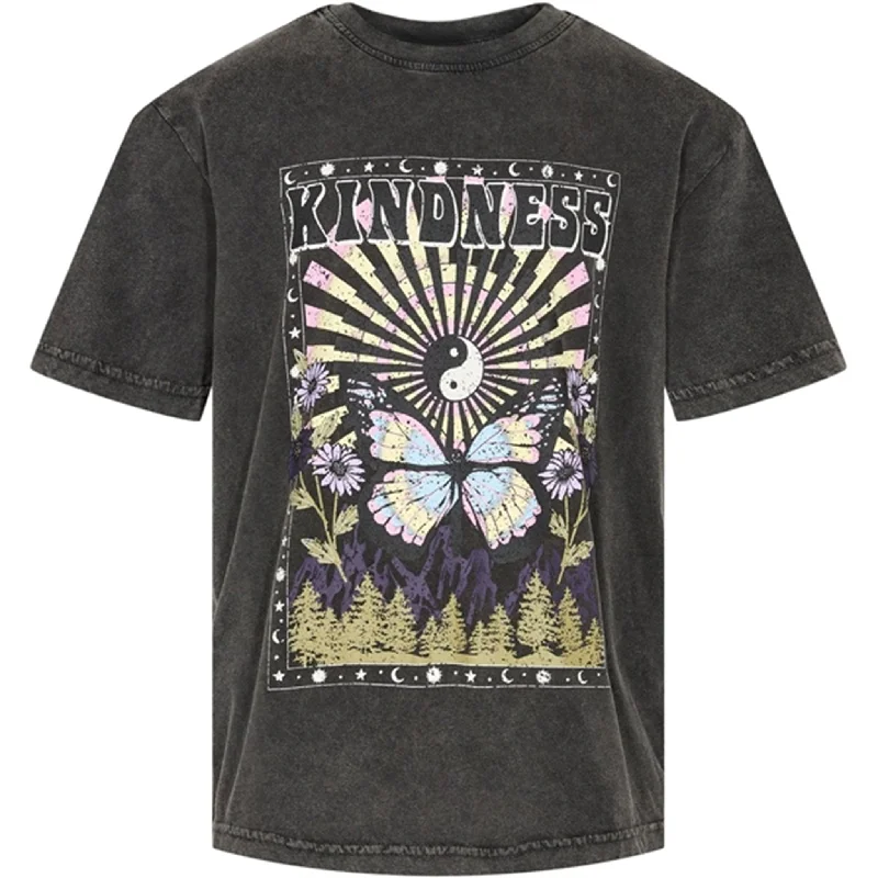Free And Casual Sofie Schnoor Washed Black T-shirt